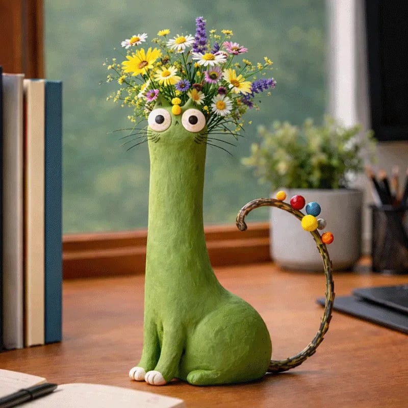 💕Mother's Day Sale - Only $13.99!🏆Flash Sale⚡50K+ SOLD! 😻Handcrafted Quirky Cat Vase