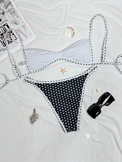 Backless Tie-Up Sexy Two-Piece Bikini Swimsuit