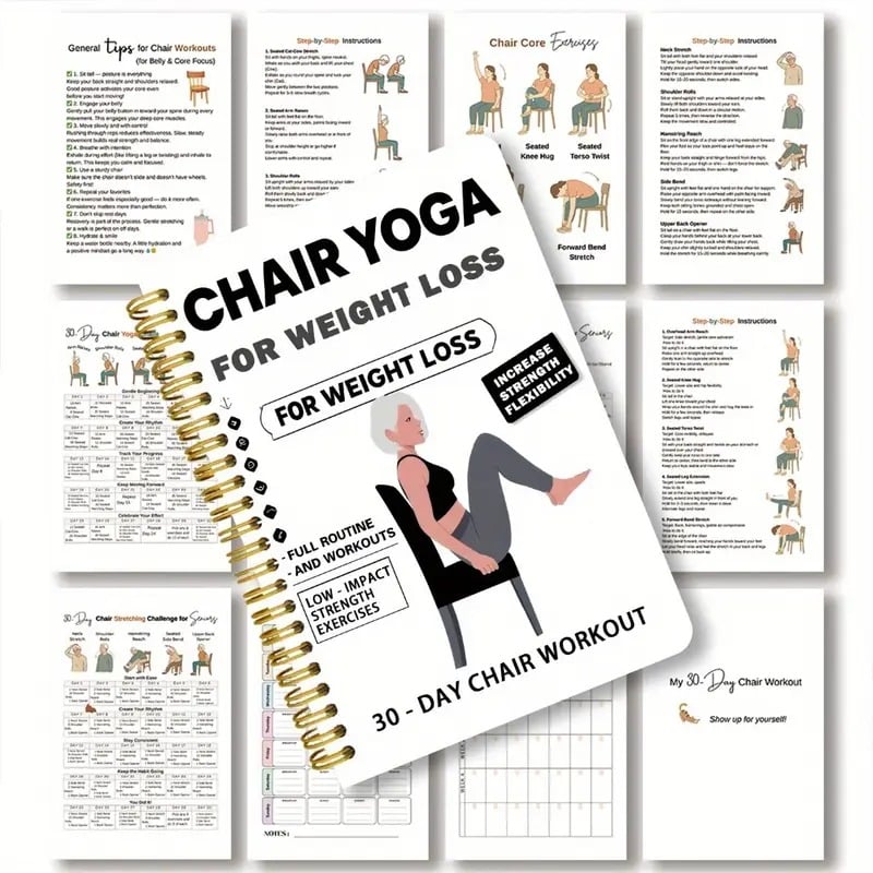 The Complete Guide to Chair Yoga for Seniors Over 60: 40+ Low-Impact Easy Exercises to Restore Strength, Mobility, Balance, and Lose Weight