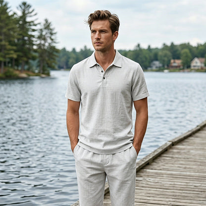 Men’s Linen Shirt and Casual Pants Set product image 10