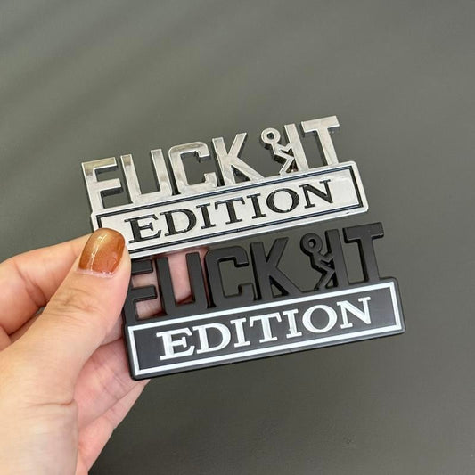 ⏰ "FUCK IT"-Edition Emblem (2er-Set)