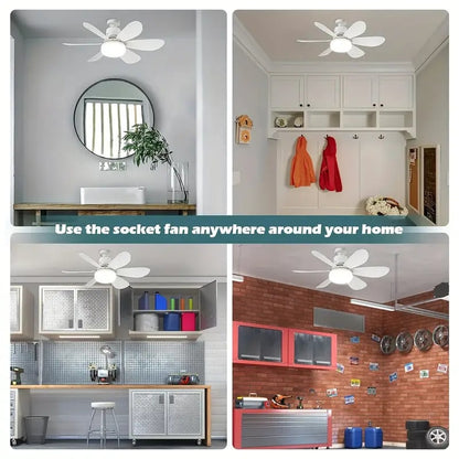 ⏳LAST DAY SALE 49% OFF🔥40W LED Ceiling Fan Light – 20.5” Ultra-Quiet with Remote 🎯 | E27 + FREE B22 Adapter 🔌 | For Bedroom 😴, Kitchen 👩‍🍳 & Garage 🛠️