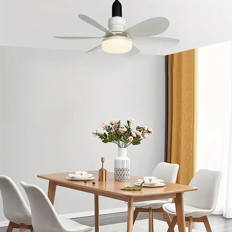 ⏳LAST DAY SALE 49% OFF🔥40W LED Ceiling Fan Light – 20.5” Ultra-Quiet with Remote 🎯 | E27 + FREE B22 Adapter 🔌 | For Bedroom 😴, Kitchen 👩‍🍳 & Garage 🛠️