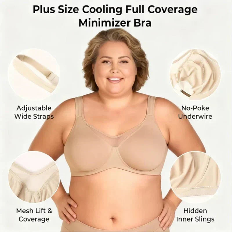 ⏳Hot Sale Only $10.99!!!💐🖤Women's Elegant Sheer Full Coverage Plus Size Bra