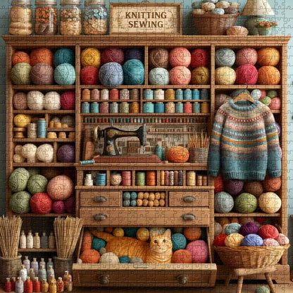 The Knitting Nook Jigsaw Puzzle 1000 Pieces