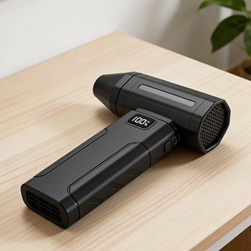 Ultra-powerful portable turbo fan with 150,000 RPM