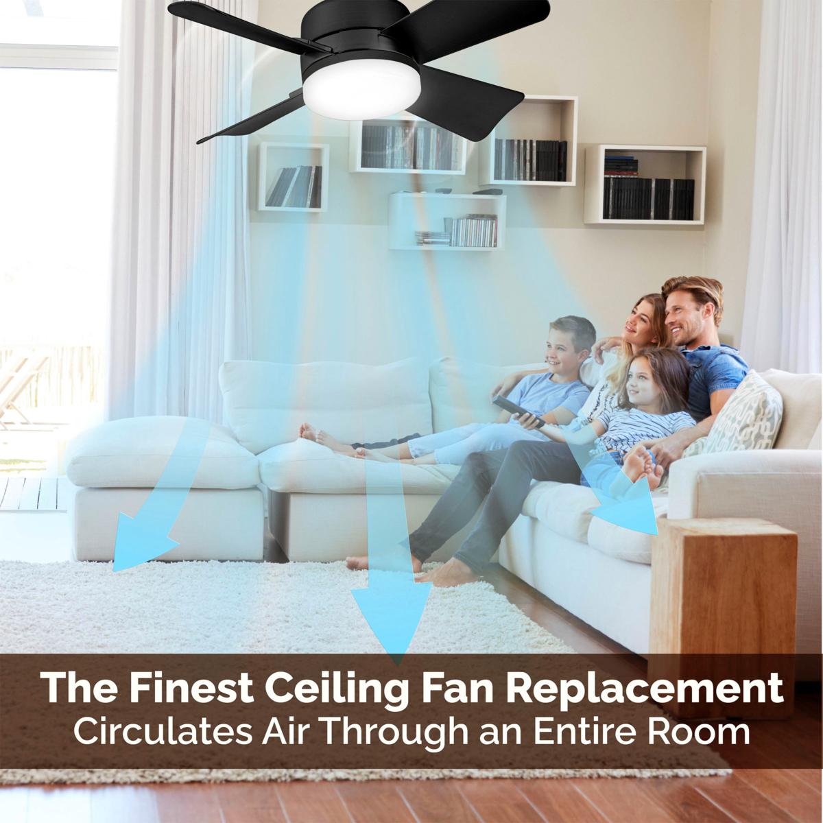 ⏳LAST DAY SALE 49% OFF🔥40W LED Ceiling Fan Light – 20.5” Ultra-Quiet with Remote 🎯 | E27 + FREE B22 Adapter 🔌 | For Bedroom 😴, Kitchen 👩‍🍳 & Garage 🛠️