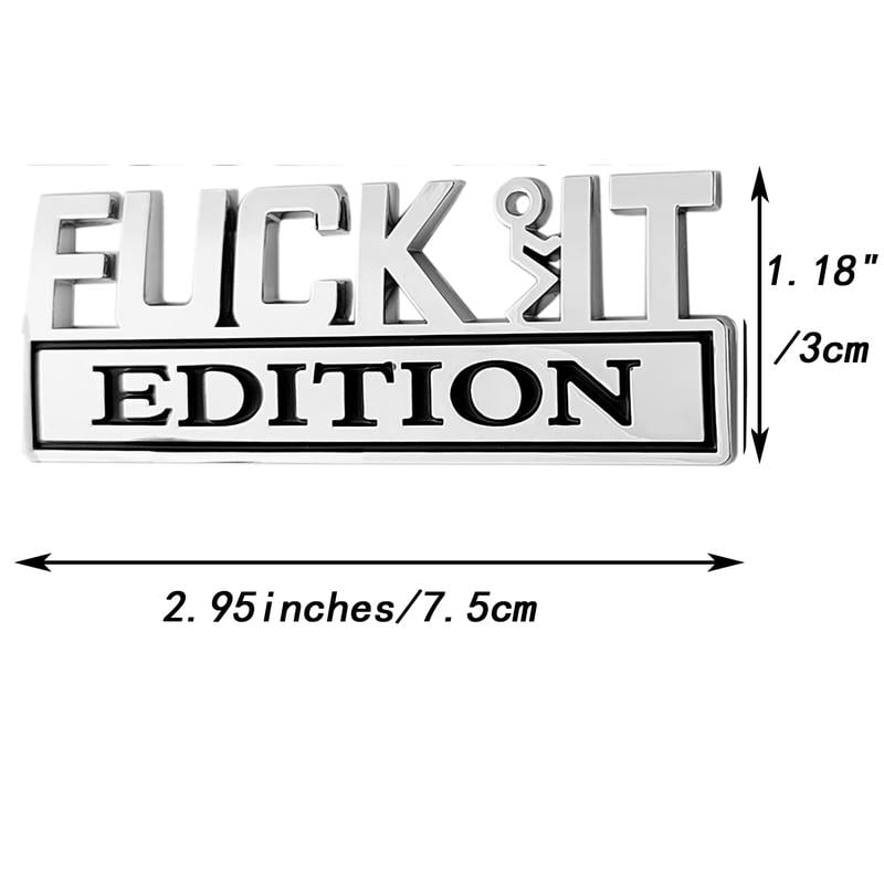 ⏰ "FUCK IT"-Edition Emblem (2er-Set)