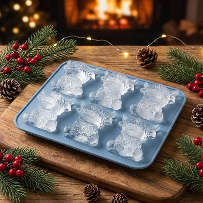 ⏳Last Day Special Price $8.99!!🐮 Mini Highland Cow Ice Cube Mold – Cute 3D Ice for Drinks, Parties & Gifts