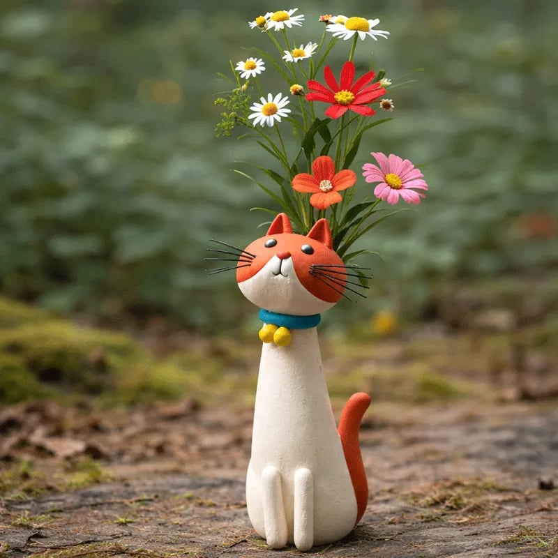 💕Mother's Day Sale - Only $13.99!🏆Flash Sale⚡50K+ SOLD! 😻Handcrafted Quirky Cat Vase