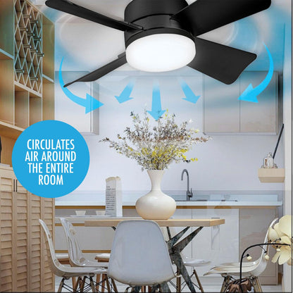 ⏳LAST DAY SALE 49% OFF🔥40W LED Ceiling Fan Light – 20.5” Ultra-Quiet with Remote 🎯 | E27 + FREE B22 Adapter 🔌 | For Bedroom 😴, Kitchen 👩‍🍳 & Garage 🛠️