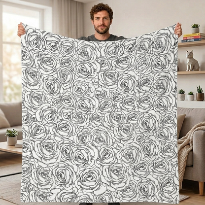 DIY Drawing Blanket with 24 Colors Markers, Doodle Your Own Blankets, Customizable Washable Paint & Play Blankets for Adults
