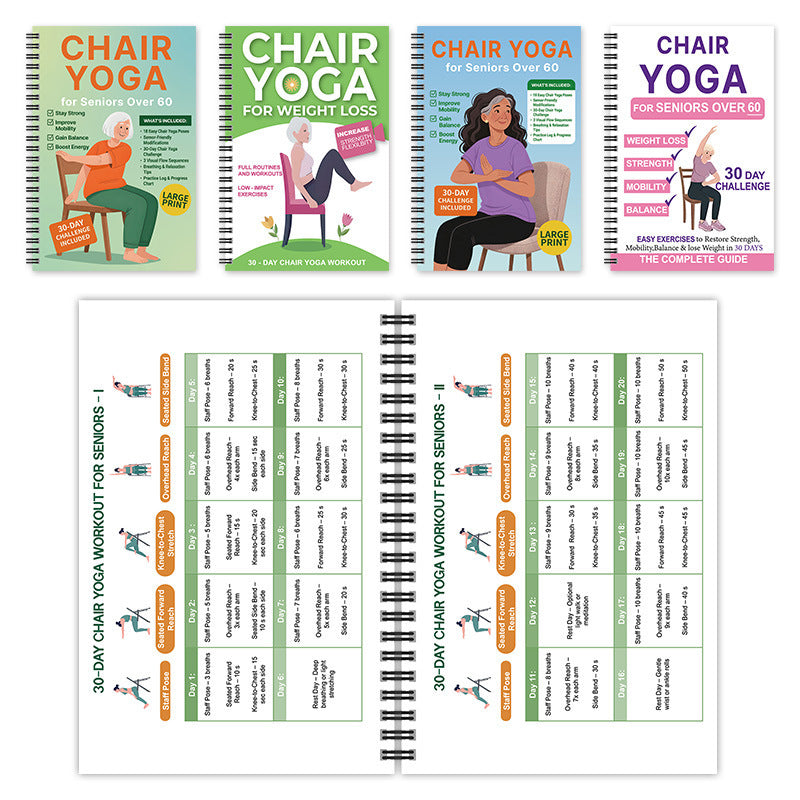 Chair Yoga for Seniors Over 60: A Complete Guide with 40+ Gentle Low-Impact Exercises for Strength, Mobility, Balance & Weight Loss