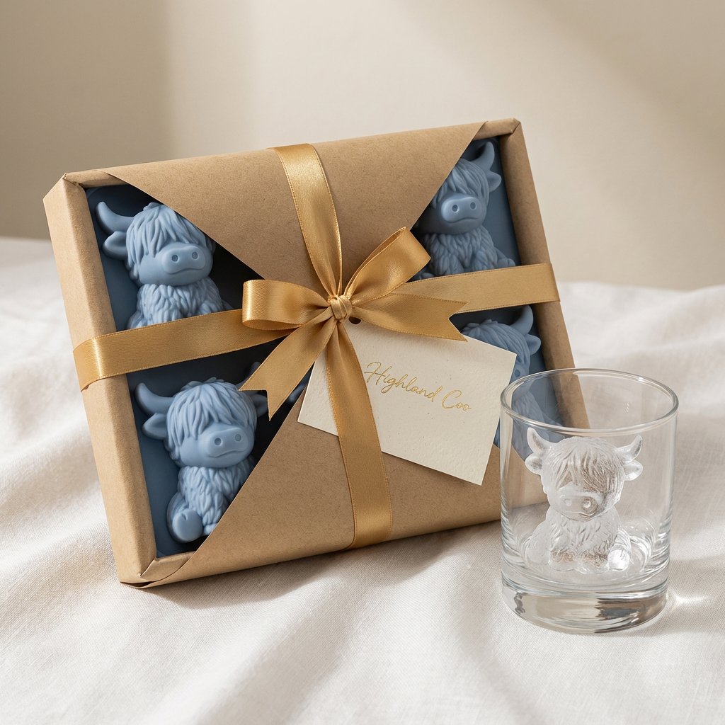 ⏳Last Day Special Price $8.99!!🐮 Mini Highland Cow Ice Cube Mold – Cute 3D Ice for Drinks, Parties & Gifts