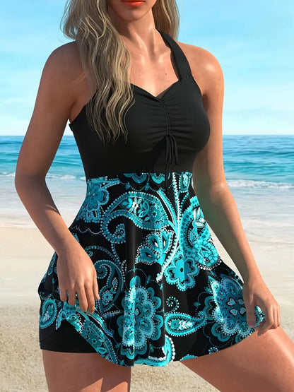 🔥LAST DAY SALE - ONLY $18.99!!⚡50K+ SOLD!👙Strap Top & Fitted Swim Shorts Separable Swimsuit 