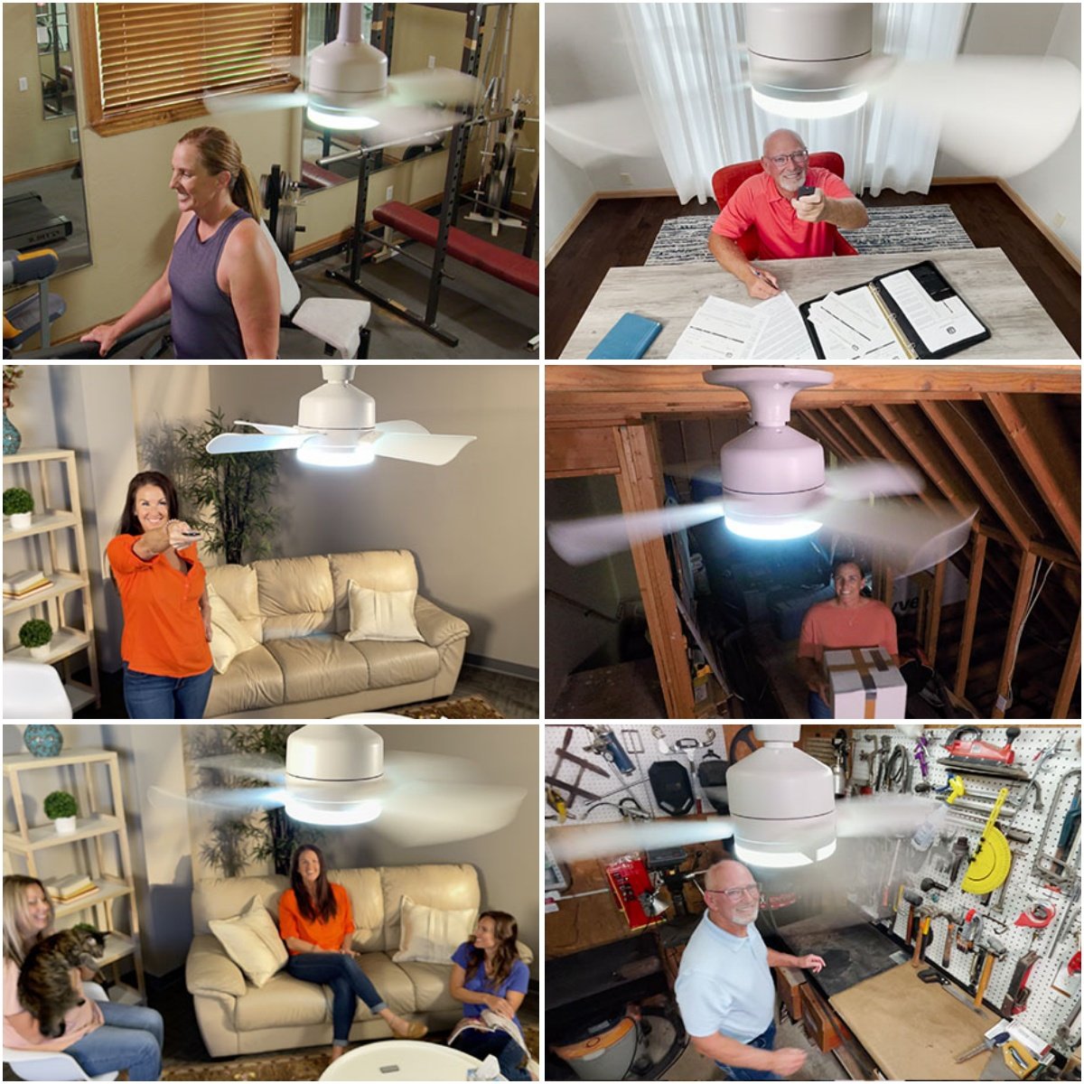 ⏳LAST DAY SALE 49% OFF🔥40W LED Ceiling Fan Light – 20.5” Ultra-Quiet with Remote 🎯 | E27 + FREE B22 Adapter 🔌 | For Bedroom 😴, Kitchen 👩‍🍳 & Garage 🛠️