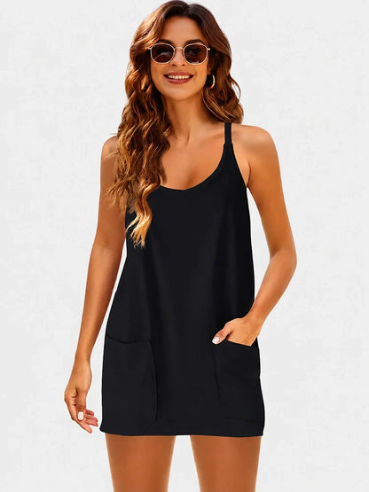 2-in-1 Everyday Active Mini Dress with Built-In Shorts & Pockets
