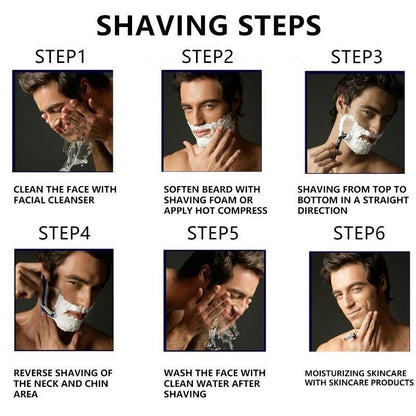 Men’s Razor Blade Refills Set – 48/24 Pack with Handle