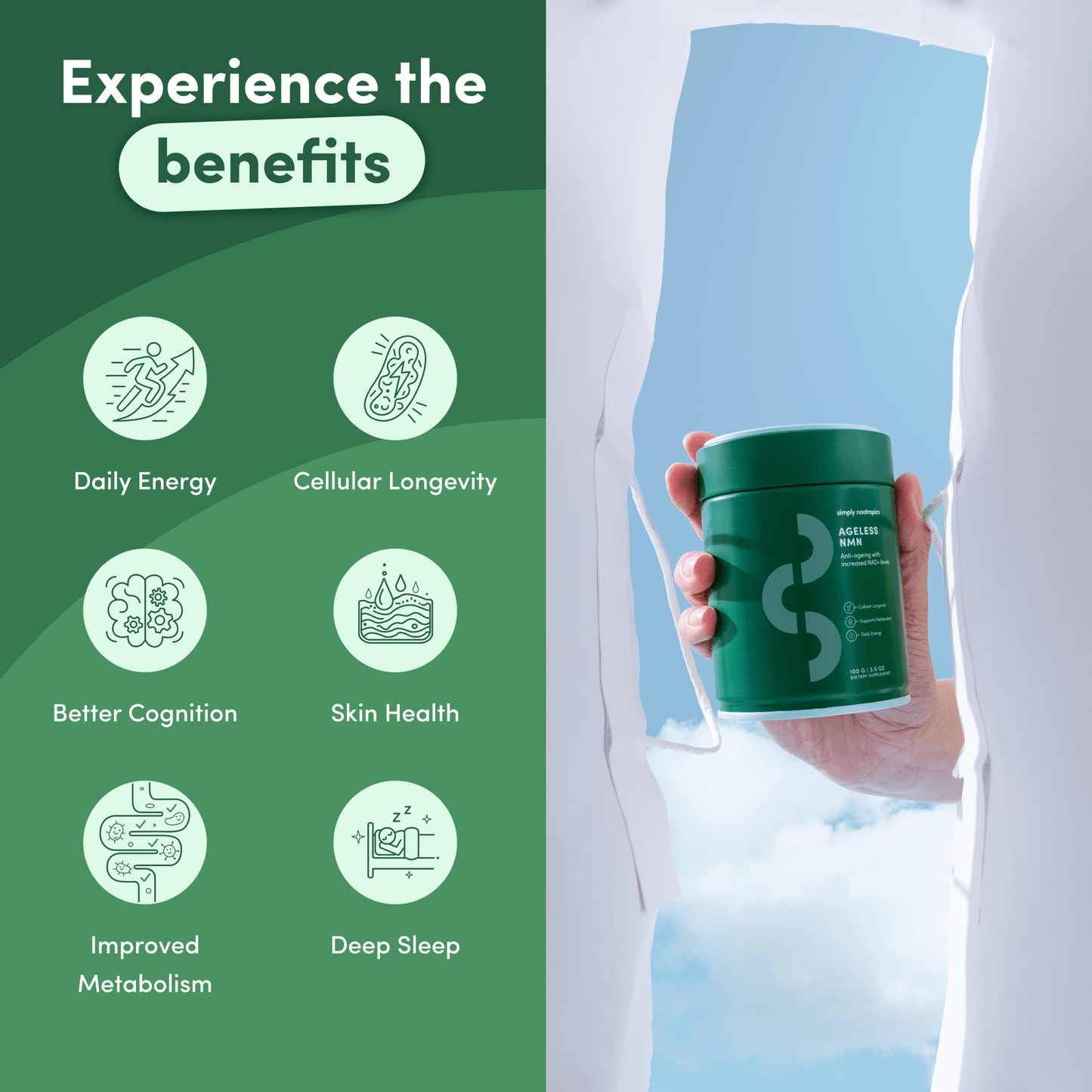 NMN Powder (3-Month Supply) NAD+ Booster