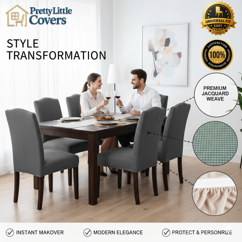PrettyGuard™ Waterproof Chair Covers – Instantly Revive Old Chairs!