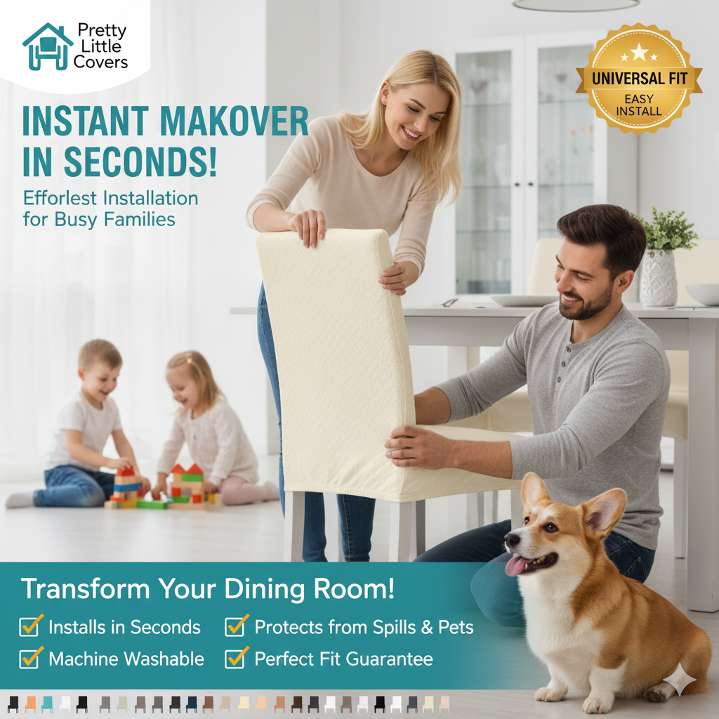 PrettyGuard™ Waterproof Chair Covers – Instantly Revive Old Chairs!