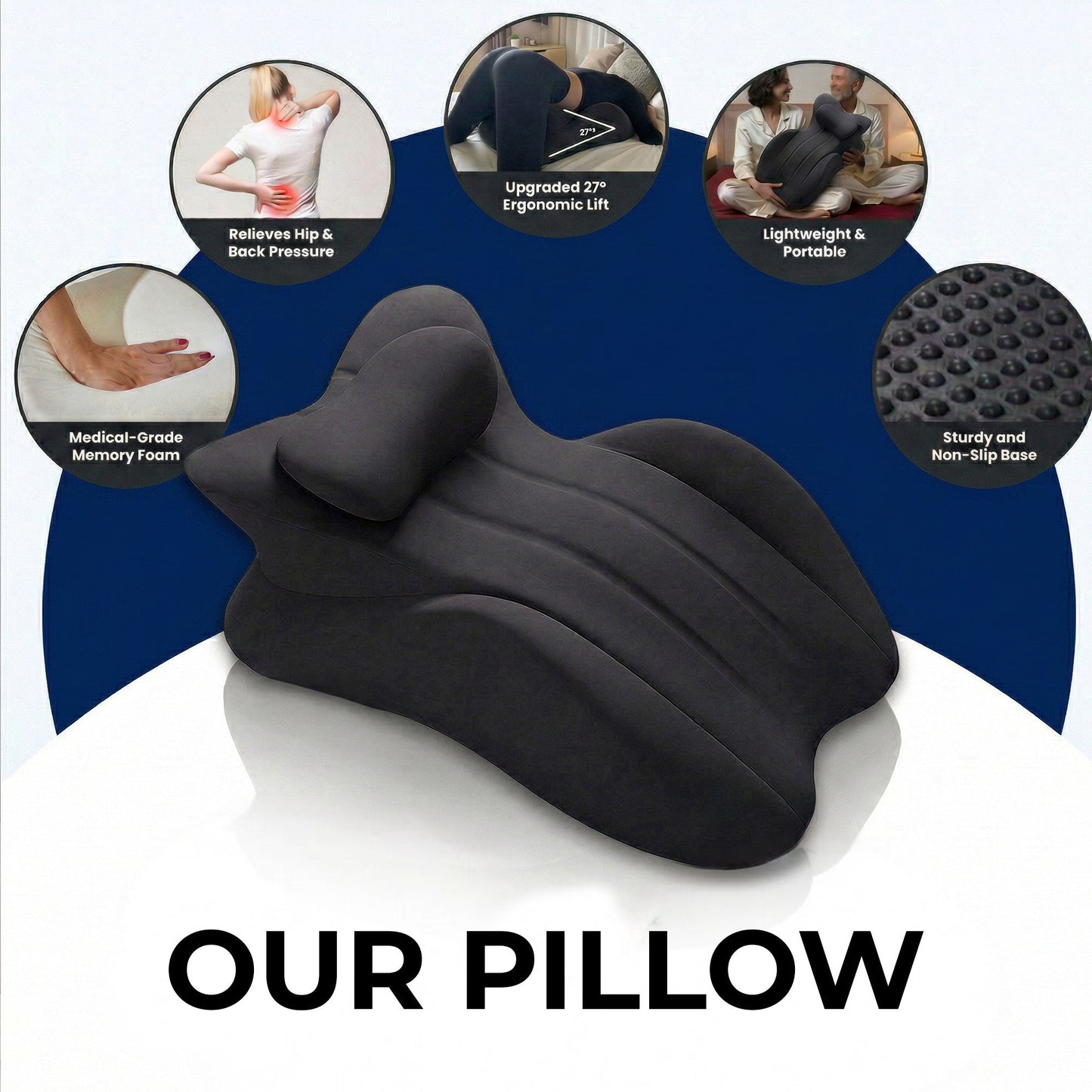 Waterproof Intimacy Support Pillow – Comfort for Every Position