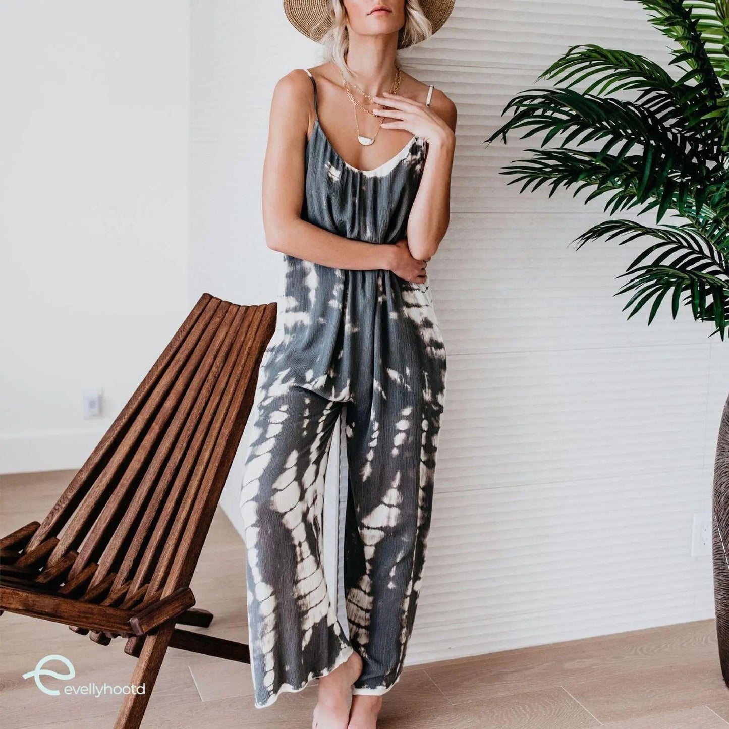 ⏰49% OFF✨Plus Size Women Fashion Wide Leg Suspender Jumpsuit with Pockets Curvy Overalls
