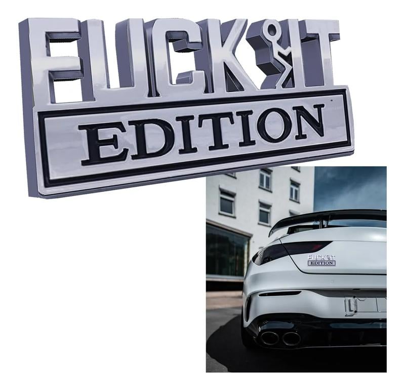 ⏰ "FUCK IT"-Edition Emblem (2er-Set)