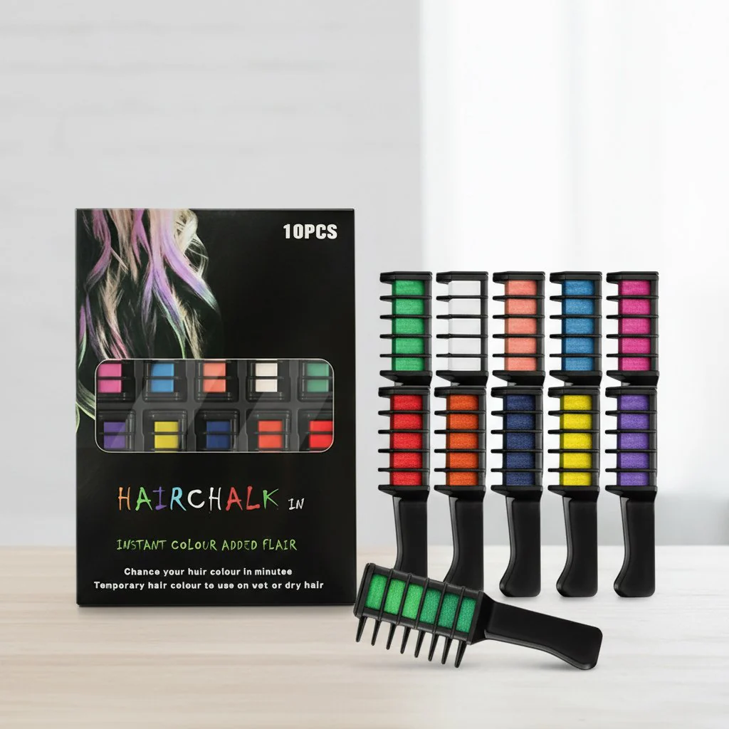 📢📢Buy 2 Get 1 Free⏰Temporary Hair Dye Chalk Comb- Cruelty Free