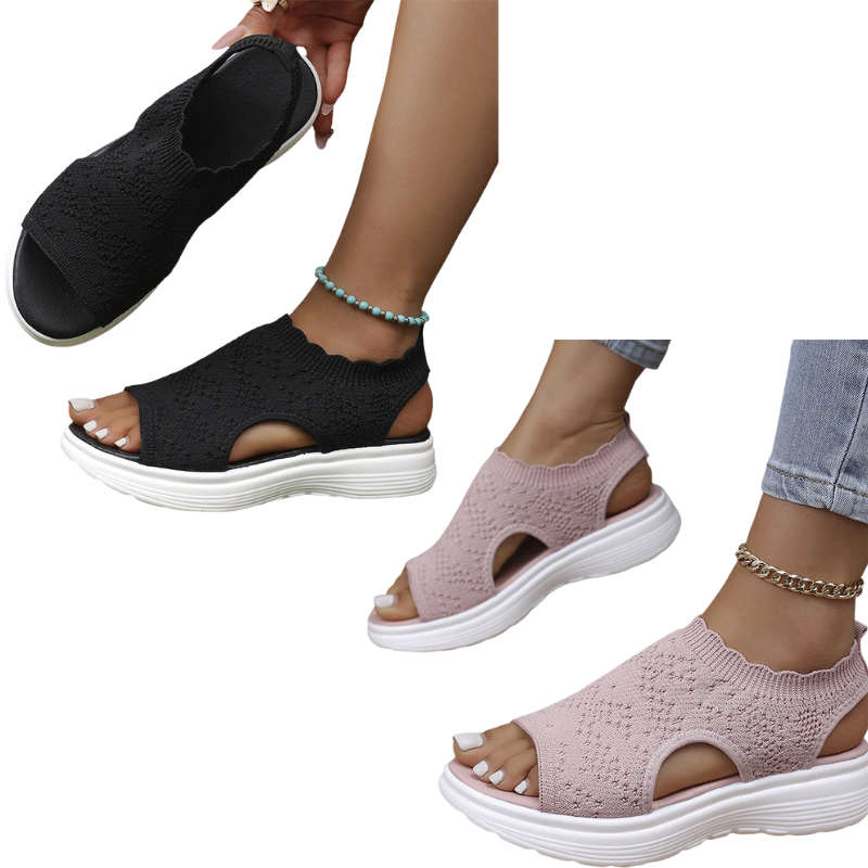⏳LAST DAY SALE ONLY $16.99!!🔥🔥Women's Breathable Knit Platform Sandals
