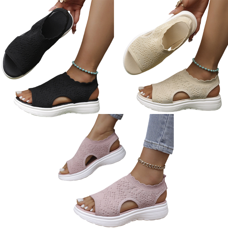 ⏳LAST DAY SALE ONLY $16.99!!🔥🔥Women's Breathable Knit Platform Sandals
