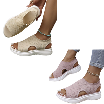 ⏳LAST DAY SALE ONLY $16.99!!🔥🔥Women's Breathable Knit Platform Sandals