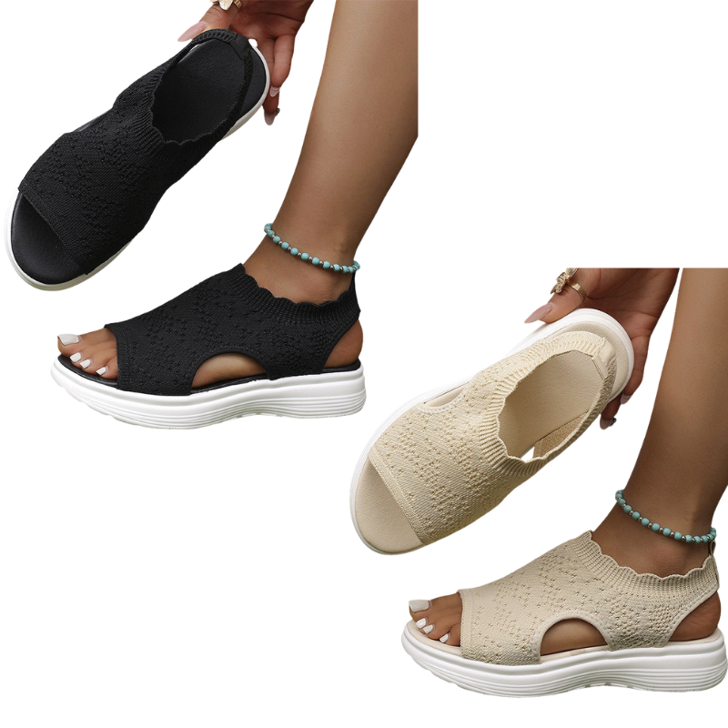 ⏳LAST DAY SALE ONLY $16.99!!🔥🔥Women's Breathable Knit Platform Sandals