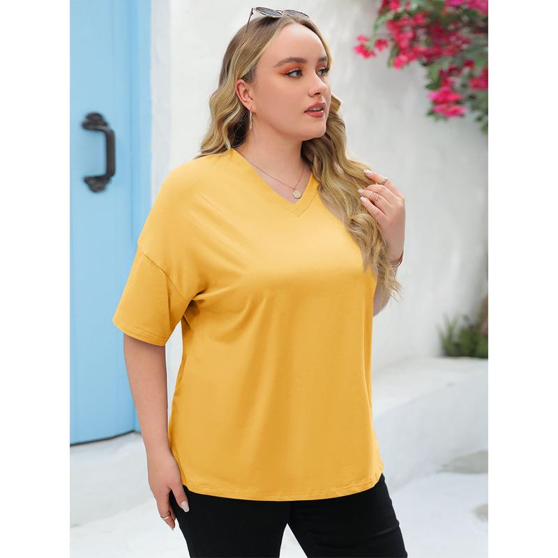 🌷2026 Summer Sale 50% OFF☀️Women's Summer Half Sleeve Casual Loose Fit Cotton Tunic T-shirt