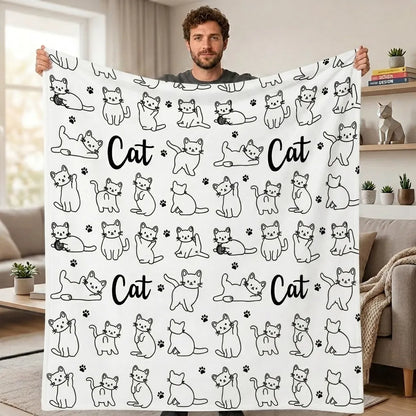 DIY Drawing Blanket with 24 Colors Markers, Doodle Your Own Blankets, Customizable Washable Paint & Play Blankets for Adults