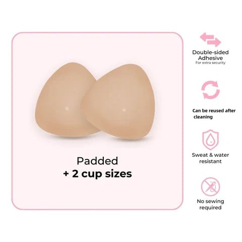 💕LAST DAY SALE ONLY $10.99!!💕OUFALI Lift Inserts for Bras – Lightly Padded, Double-Sided Adhesive👙 Reusable, Washable • Natural Lift • Seamless Under Clothing ✨