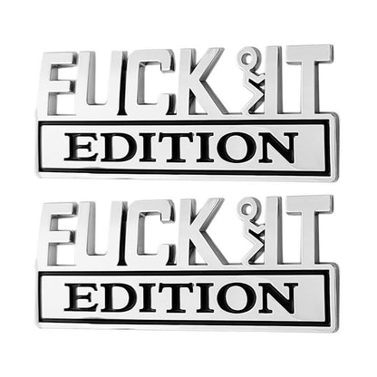 ⏰ "FUCK IT"-Edition Emblem (2er-Set)