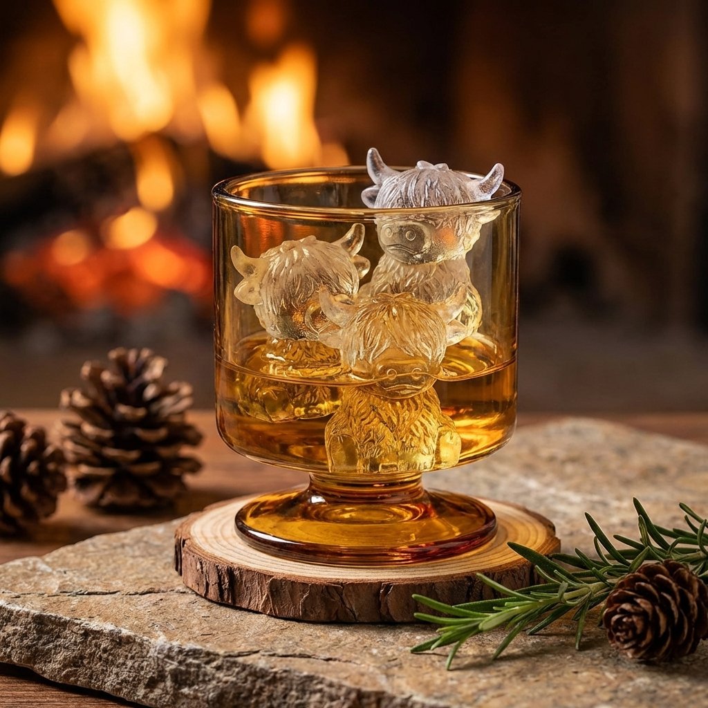 ⏳Last Day Special Price $8.99!!🐮 Mini Highland Cow Ice Cube Mold – Cute 3D Ice for Drinks, Parties & Gifts