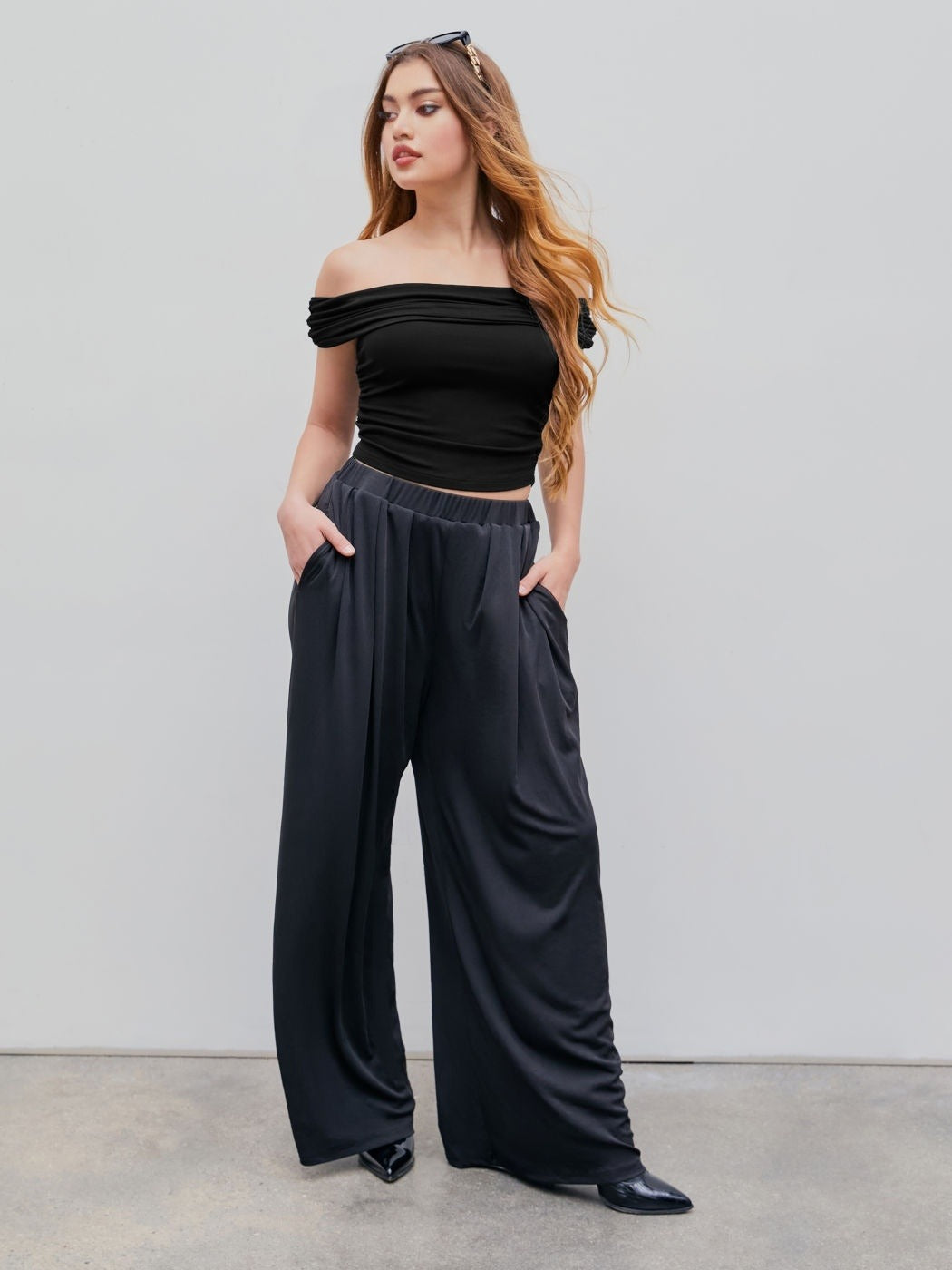 🔥LAST DAY SALE- ONLY $17.99!!⚡80K+ SOLD!💝Women's High Elastic Wide Leg Pants with Pocket