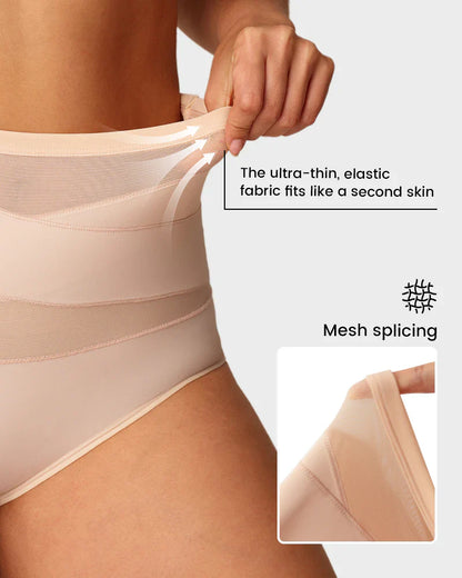 🌸Last Day-Buy 1 Get 3 Packs✨Plus-Size High-Waist Cross Tummy Control Panties