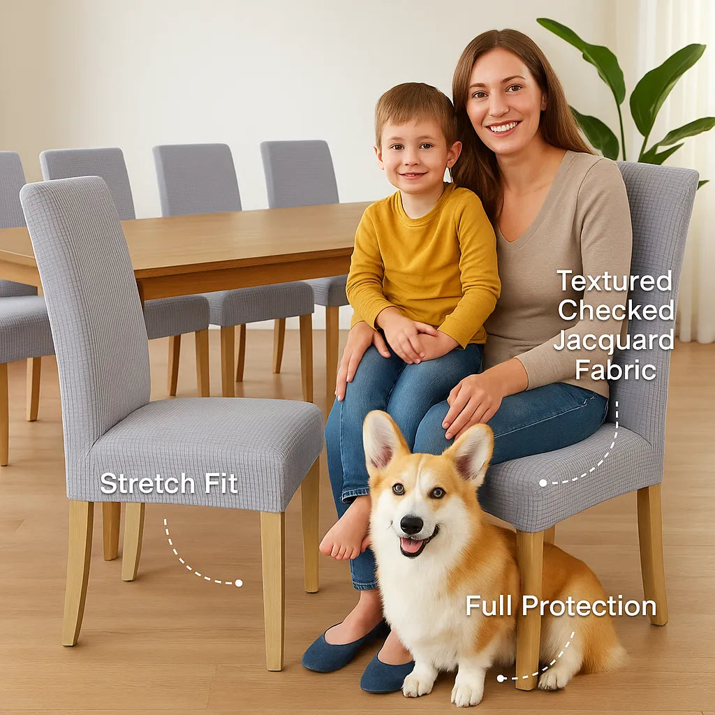 PrettyGuard™ Waterproof Chair Covers – Instantly Revive Old Chairs!