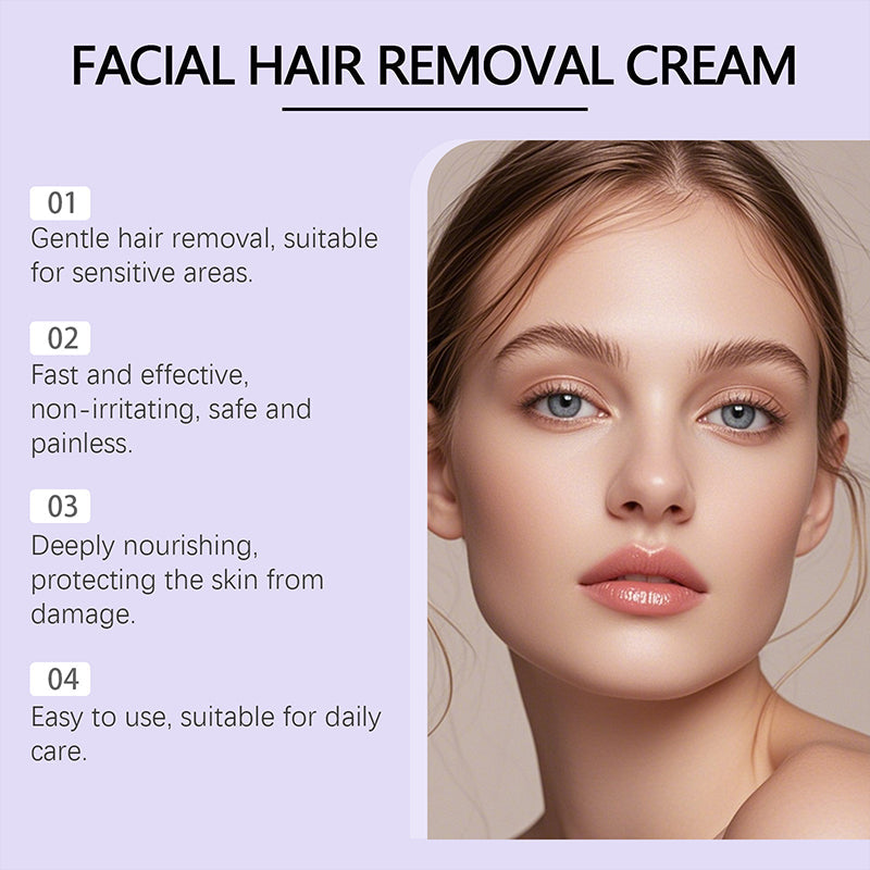 💗Last Day Special Price $9.99 ! 🔥Buy 2 Get 1 Free🔥Gentle and Painless Facial Hair Removal Cream
