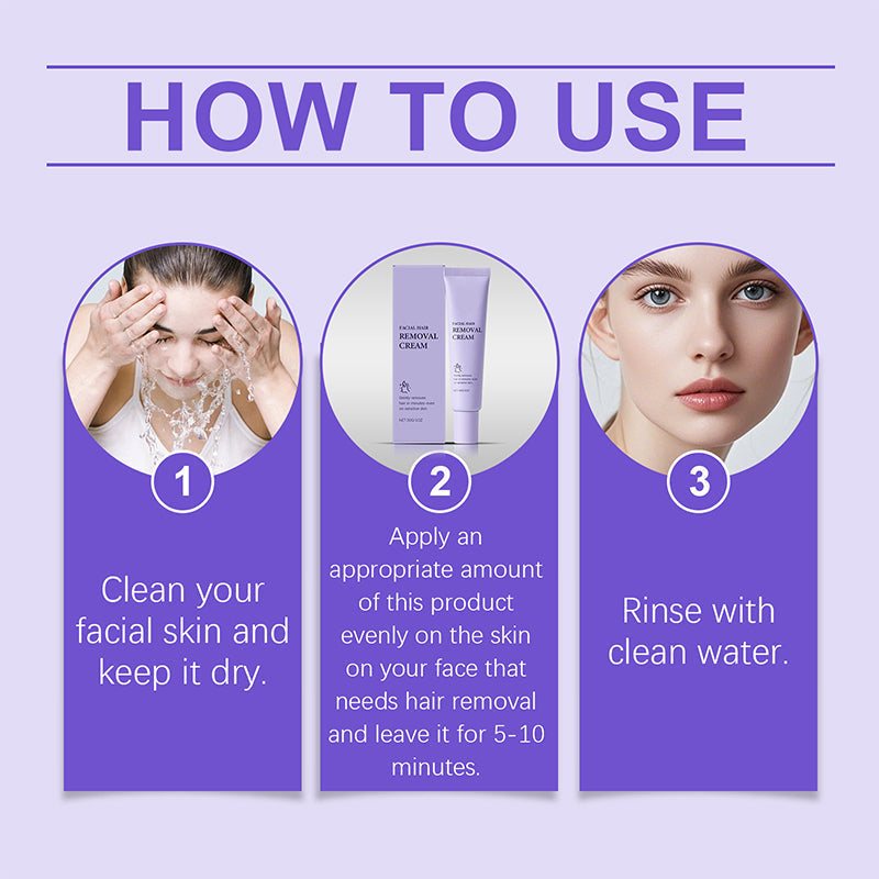 💗Last Day Special Price $9.99 ! 🔥Buy 2 Get 1 Free🔥Gentle and Painless Facial Hair Removal Cream