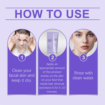💗Last Day Special Price $9.99 ! 🔥Buy 2 Get 1 Free🔥Gentle and Painless Facial Hair Removal Cream