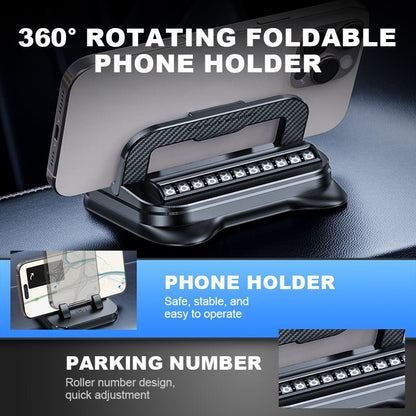 360° Rotating Foldable Phone Holder – Universal Compatibility with Anti-Slip Base for Desk. Car & Travel Use