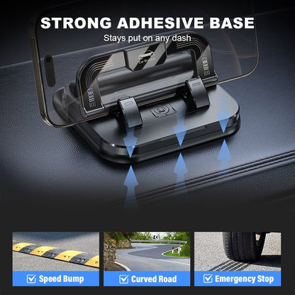 360° Rotating Foldable Phone Holder – Universal Compatibility with Anti-Slip Base for Desk. Car & Travel Use