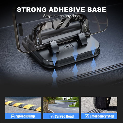 360° Rotating Foldable Phone Holder – Universal Compatibility with Anti-Slip Base for Desk. Car & Travel Use