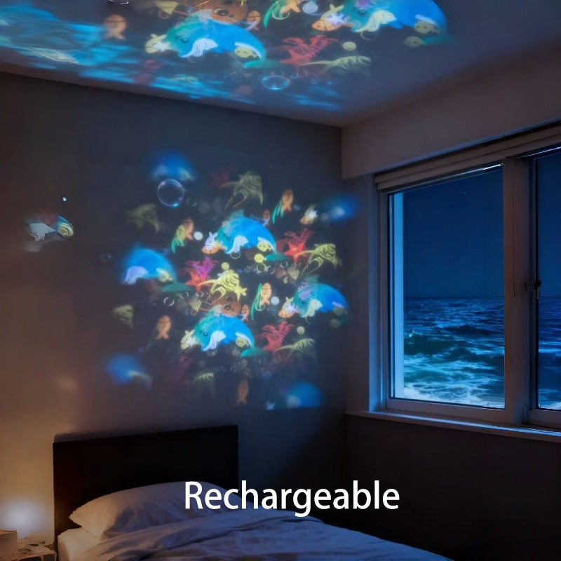 🐰✨Dynamic rotating LED projector light🐣🌸