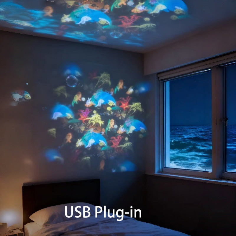 🐰✨Dynamic rotating LED projector light🐣🌸