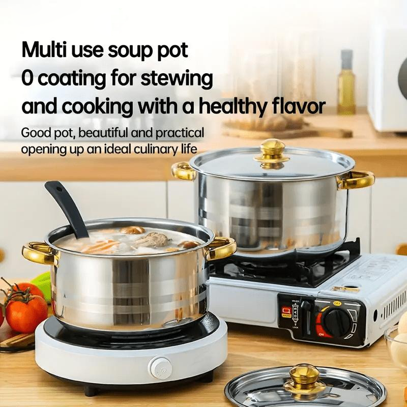 📢📢50%  OFF !! ⏰5-Piece Stainless Steel Cookware Set with Glass Lids